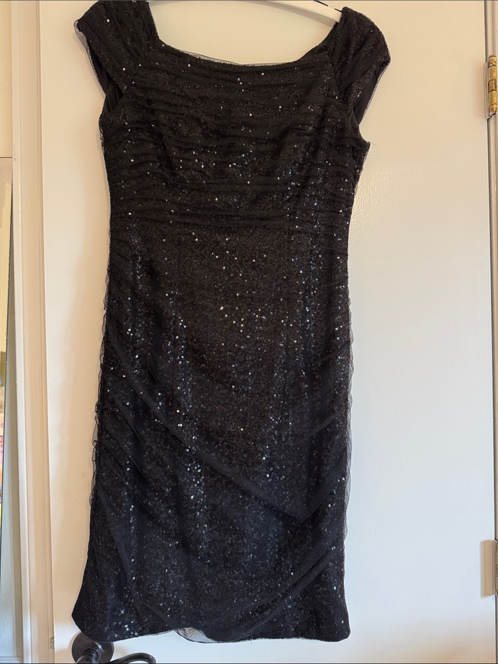 Lauren Ralph Lauren Black Sequin Midi Dress